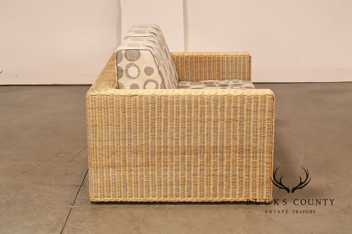 Gunther Lamber Pair of Wicker Loveseats