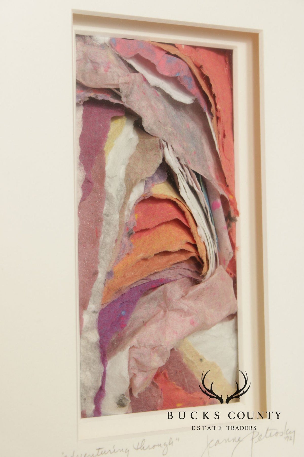 Jeanne Petrosky Pair of Framed Mixed Media, 'Within the Cloud' and 'Adventuring Through'