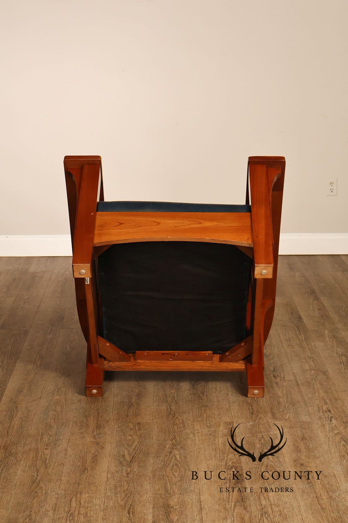 Stickley Mission Collection Cherry Bow Arm Morris Chair and Ottoman