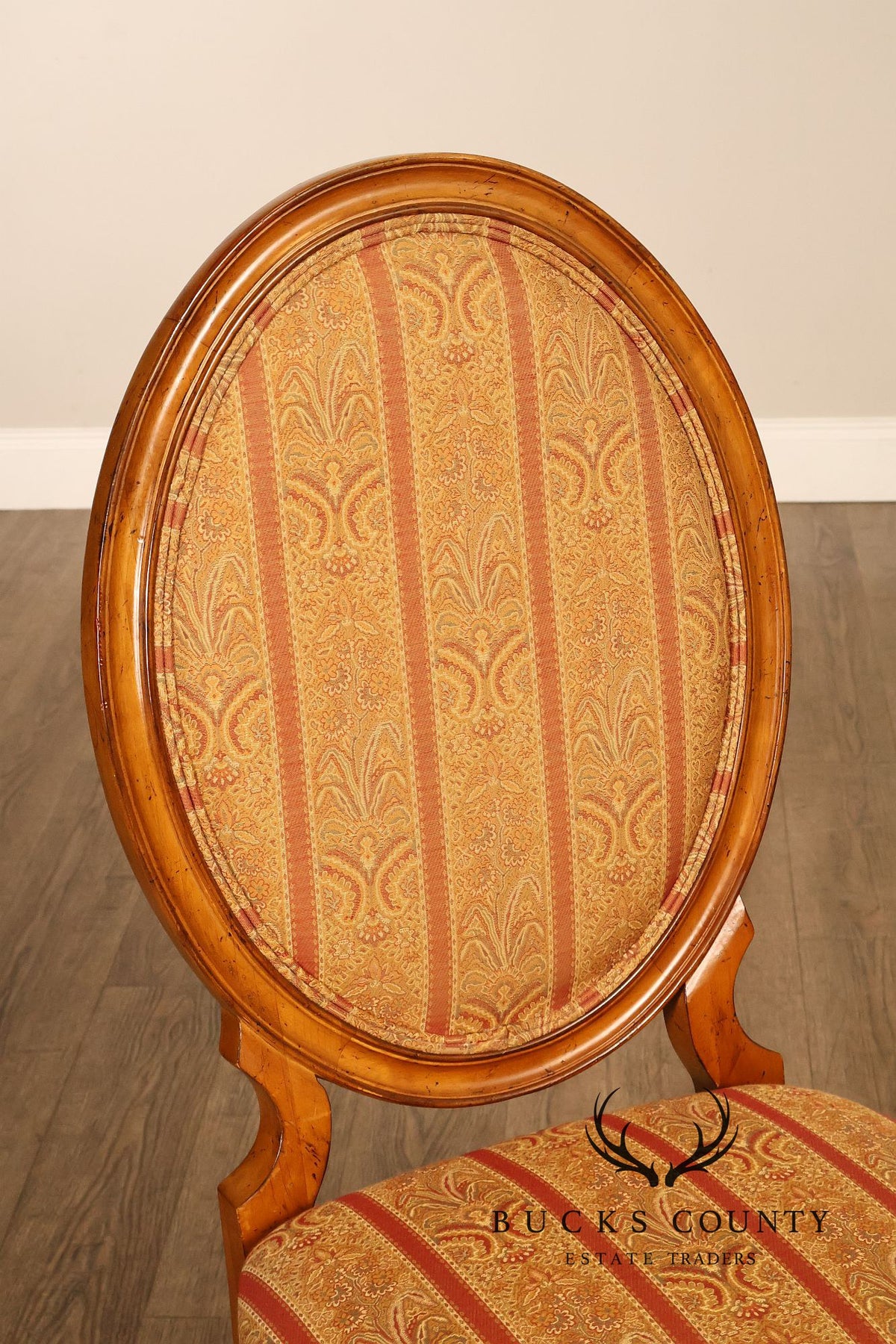 Thomasville Set Of Five Louis XVI Style Oval Back Dining Chairs