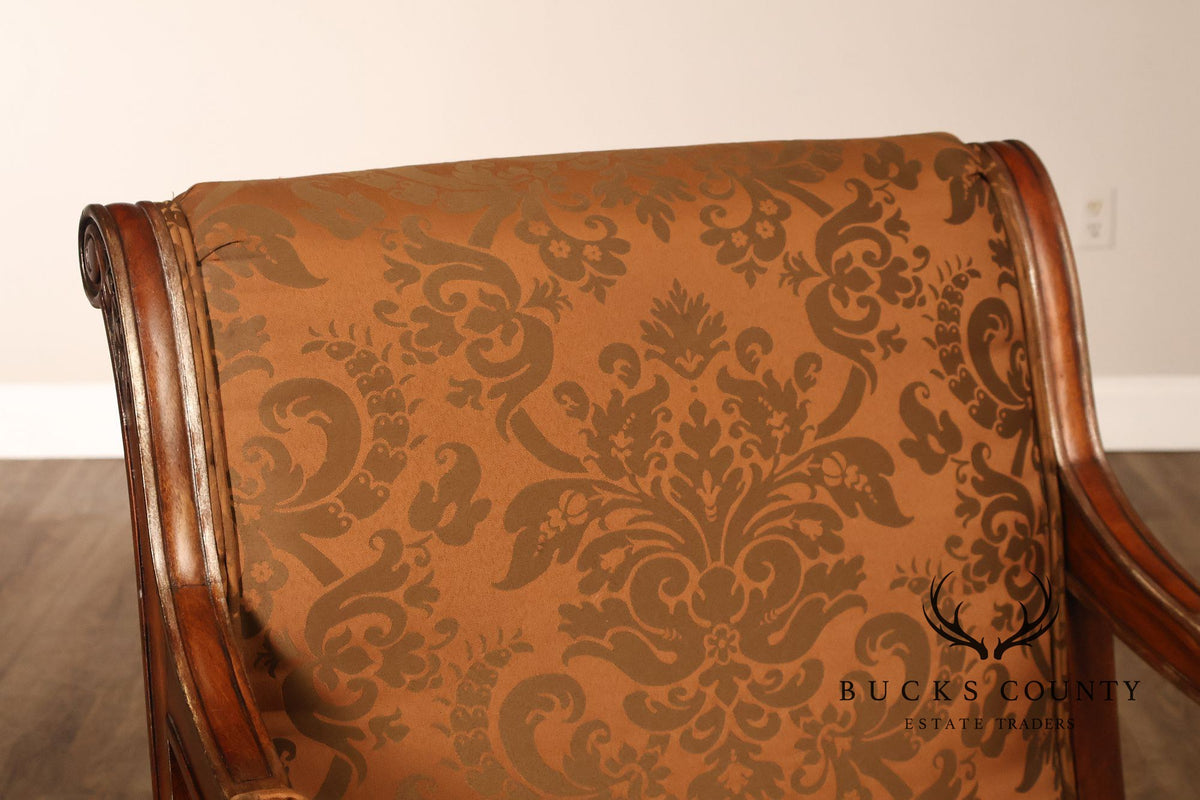 Regency Style Carved Frame Armchair