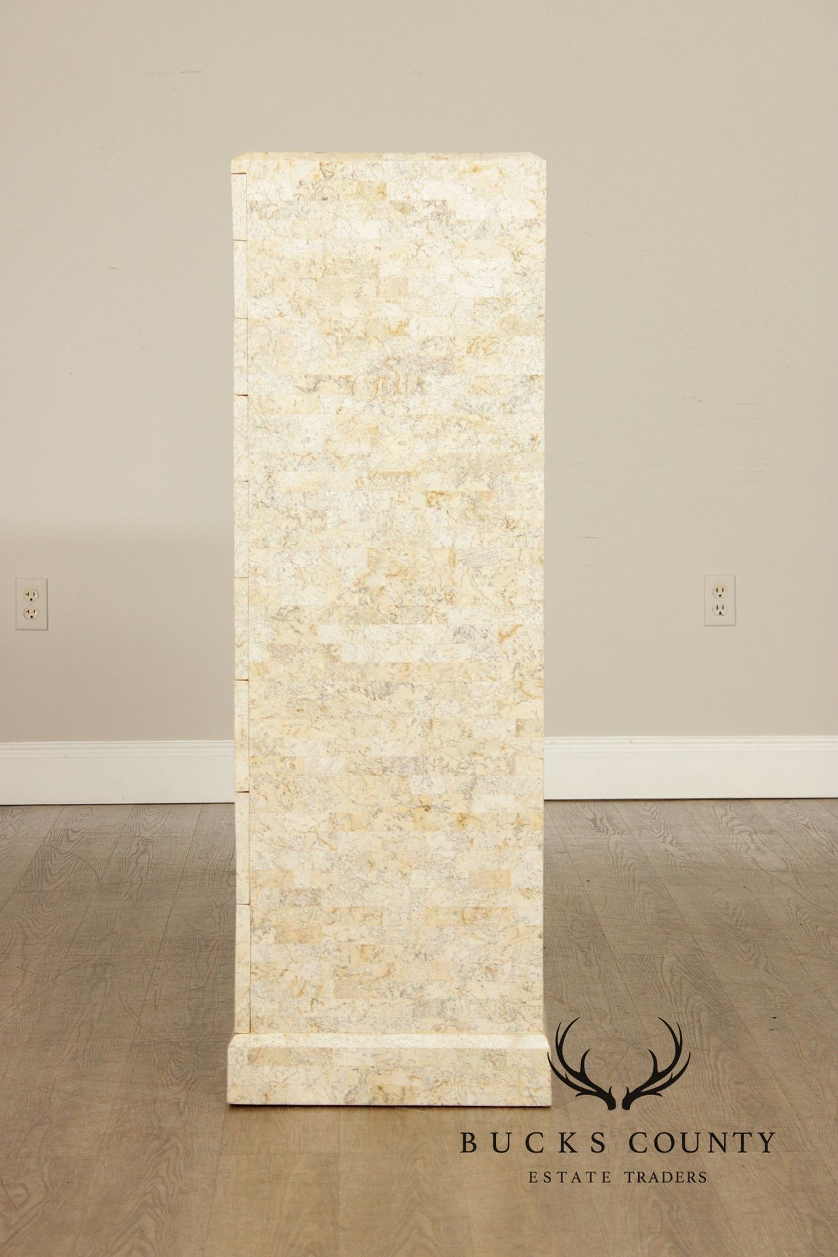 Maitland Smith Tessellated Marble Tall Chest