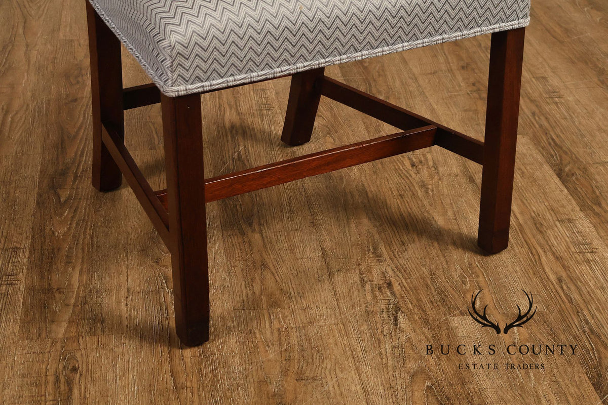 1940's Chippendale Style Set Of Eight Custom Mahogany Dining Chairs