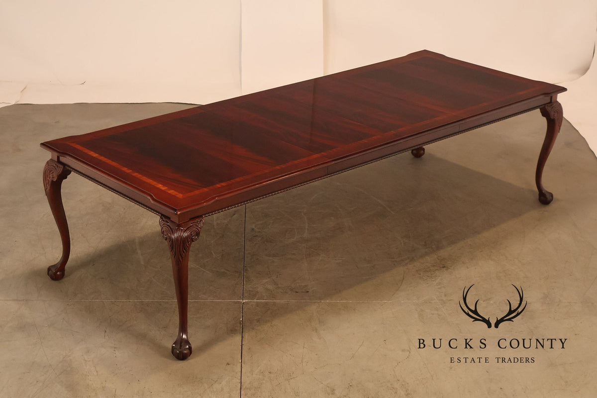 Chippendale Style Mahogany Extension Dining Table