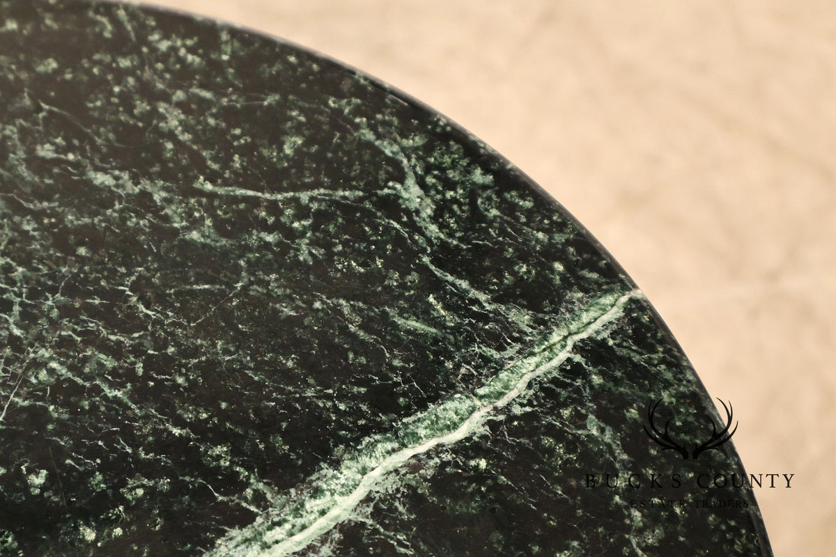 Knoll Saarinen Round Green Marble Tulip Side Table