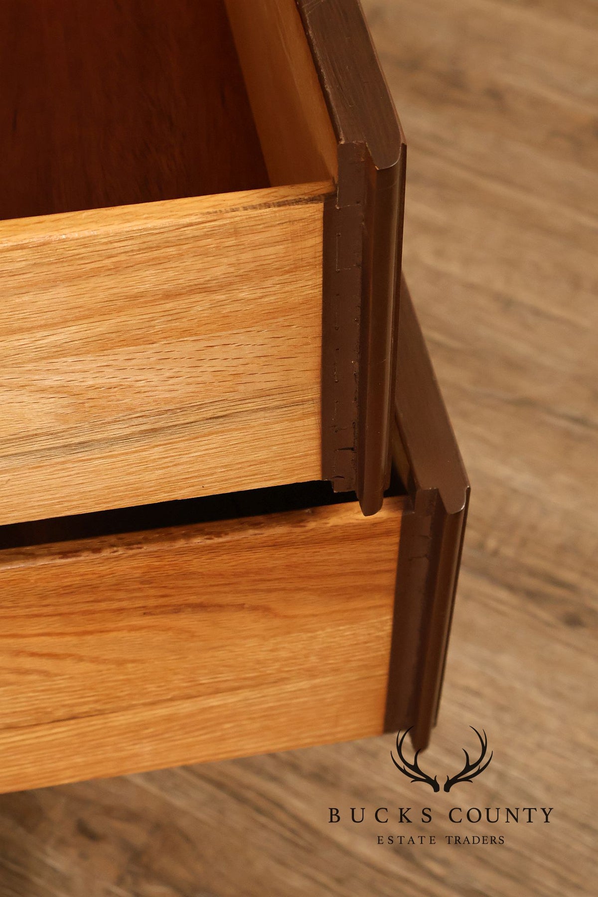 Mid Century Modern Pair of Walnut Nightstands