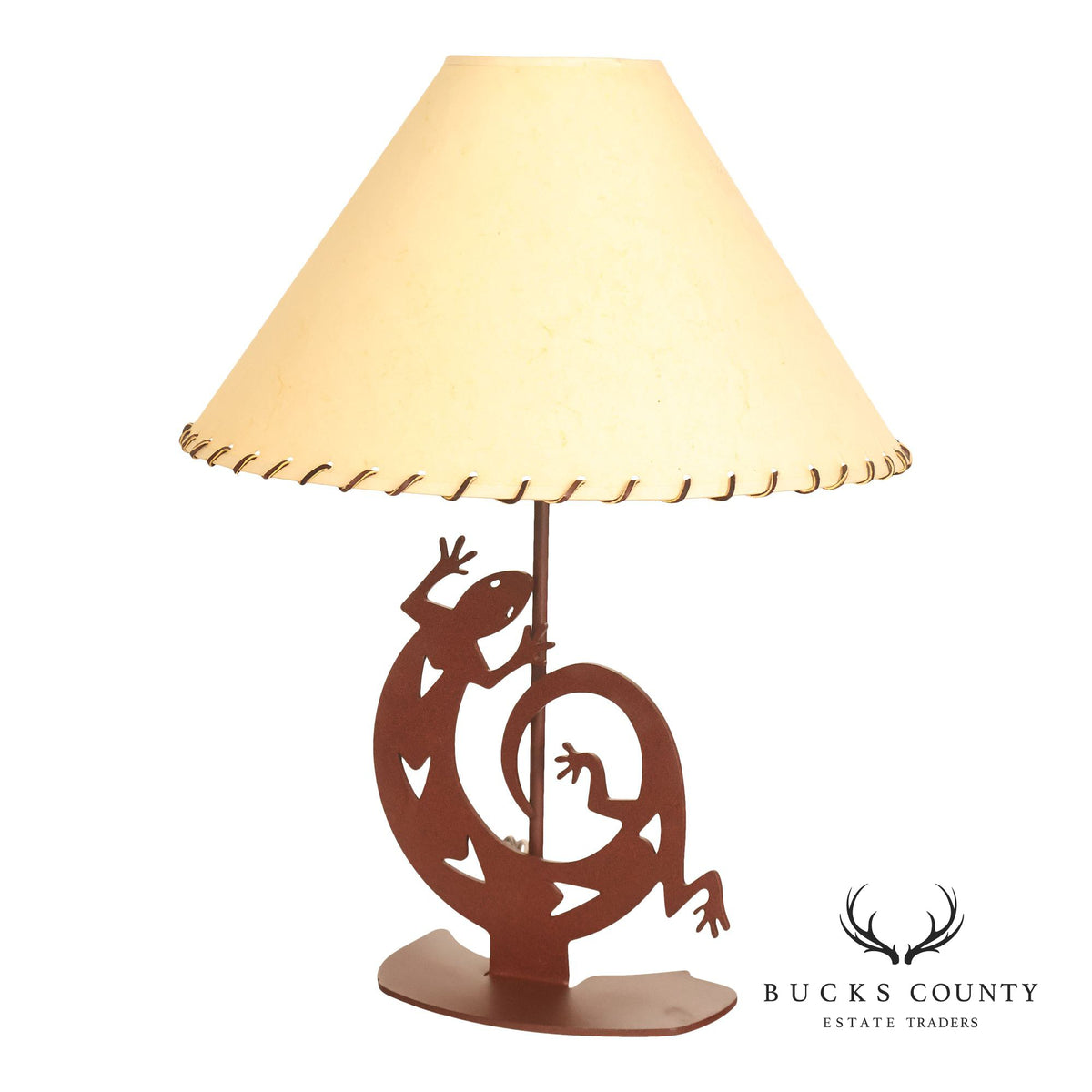 Southwestern Style Steel Gecko Table Lamp