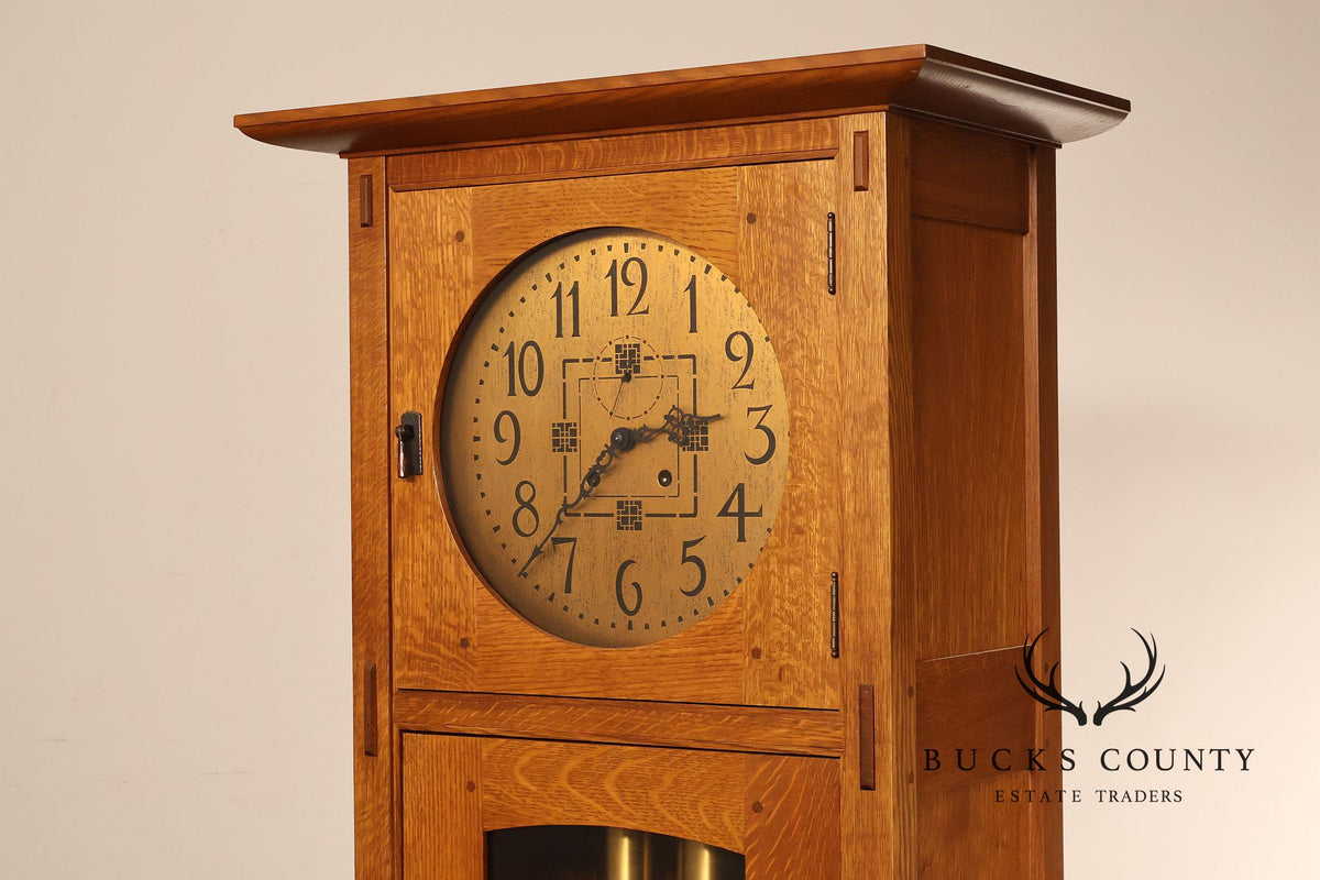 Stickley Mission Collection Oak Tall Case Clock