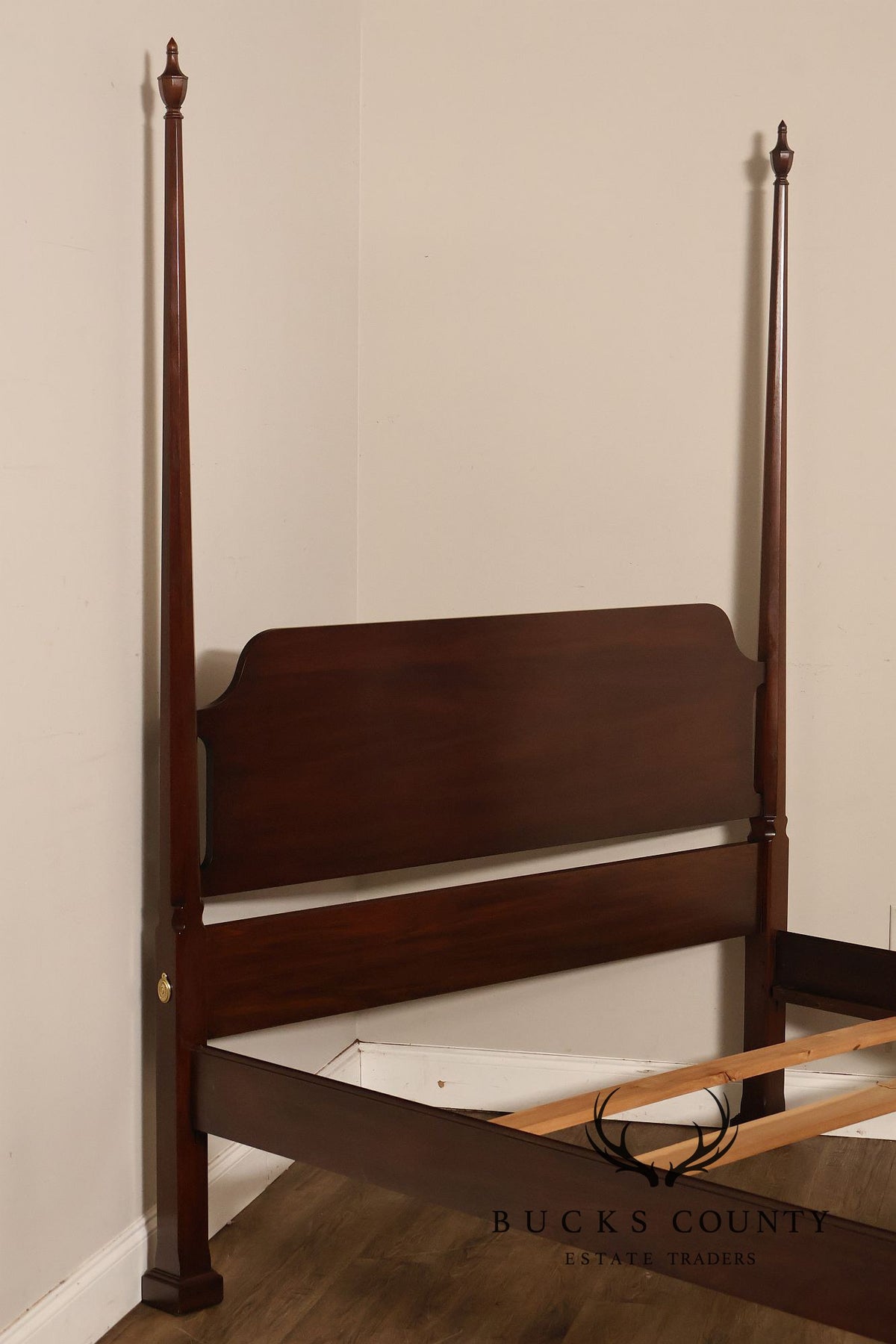 Henkel Harris Georgian Mahogany Queen Size Four Poster Bed