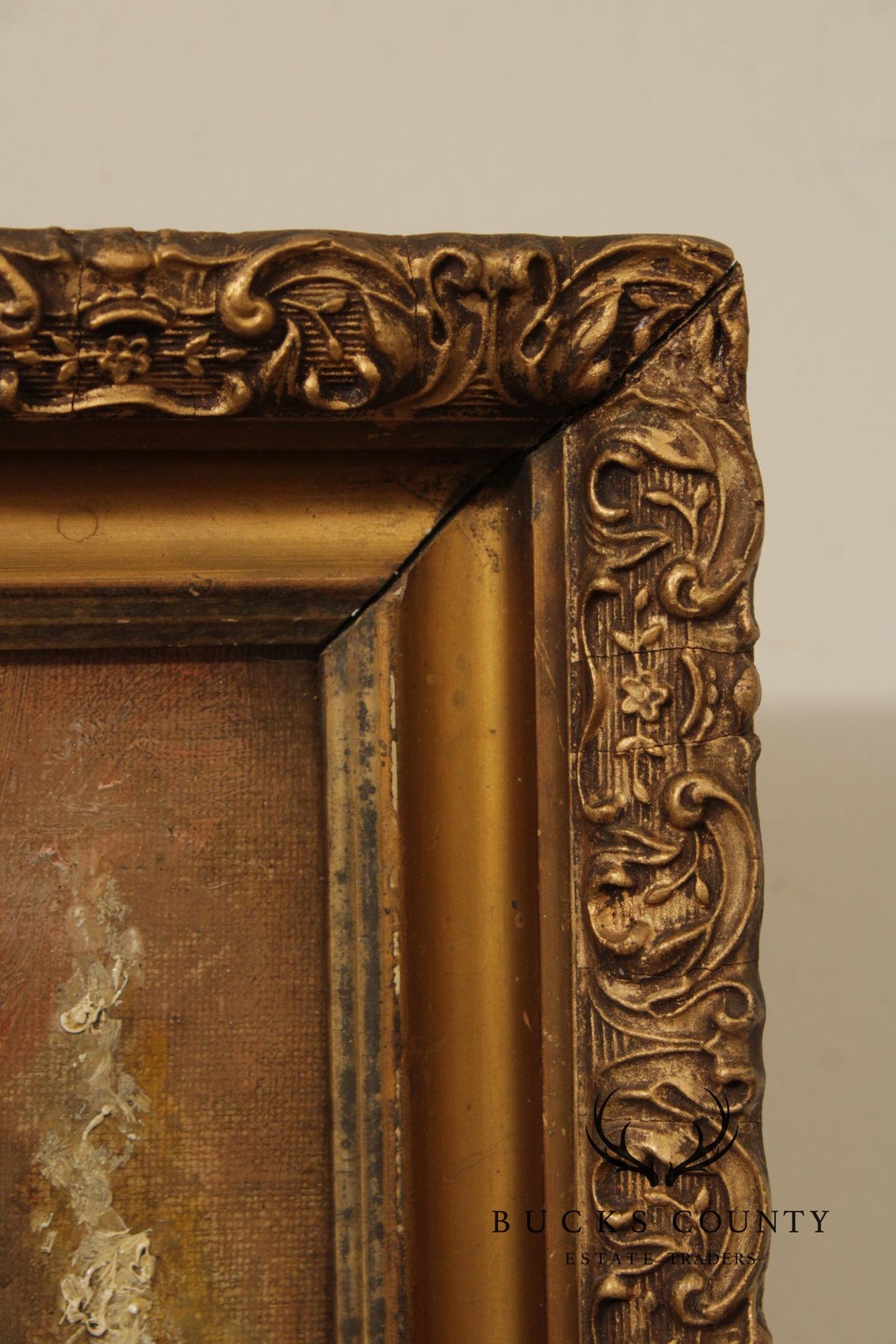 James Vincent Maginn Framed Painting, A Brood of Baby Chickens
