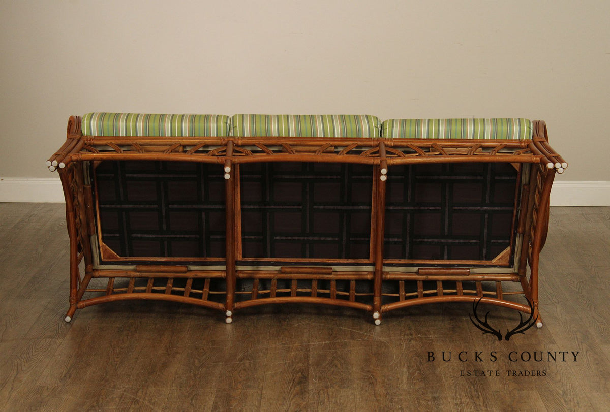 South Sea 'New Kauai' Rattan Sofa With Sunbrella Cushions