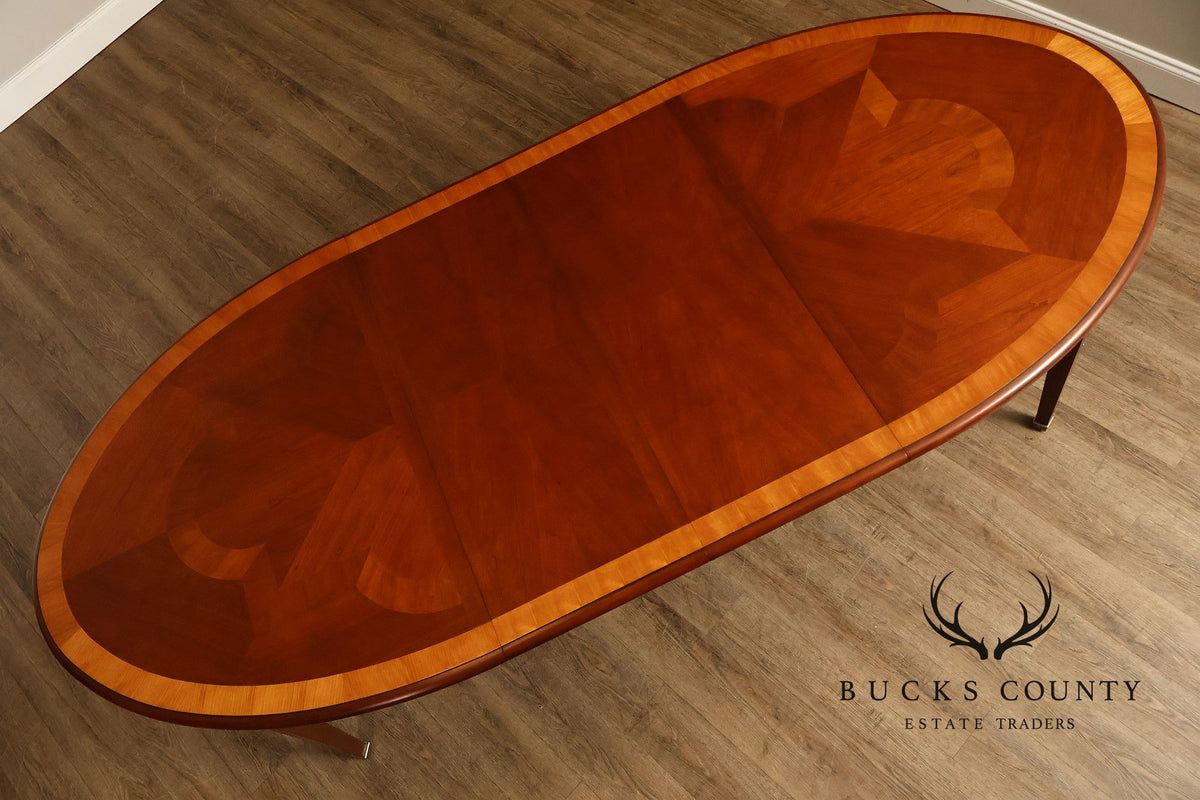 Harden Oval Cherry Banded Dining Table With Two Leaves