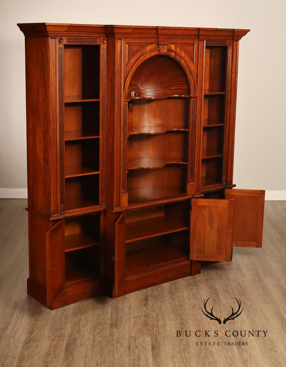 Harden Chippendale Style Cherry Library Bookcase