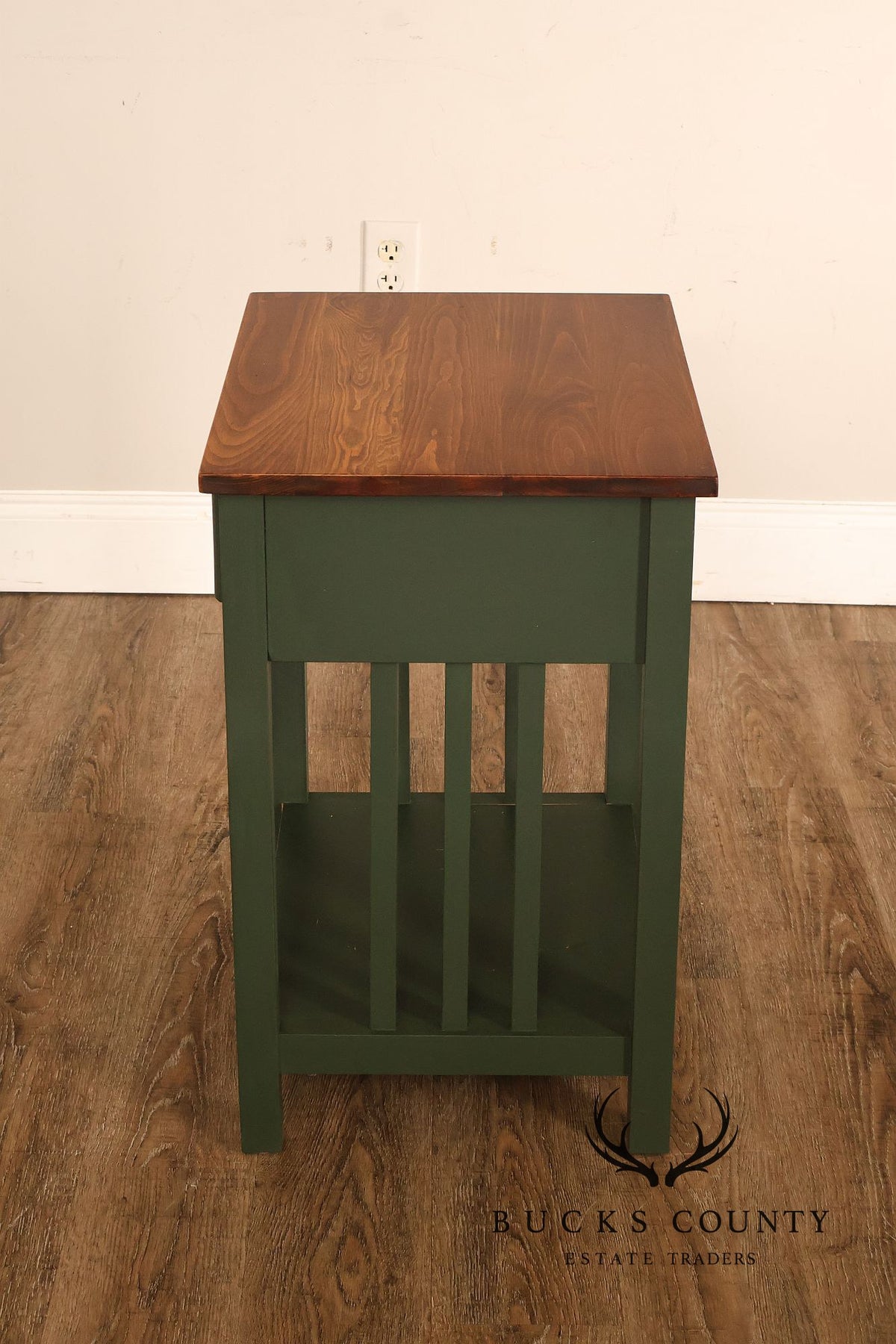 Mission Style Painted Spindle Nightstand