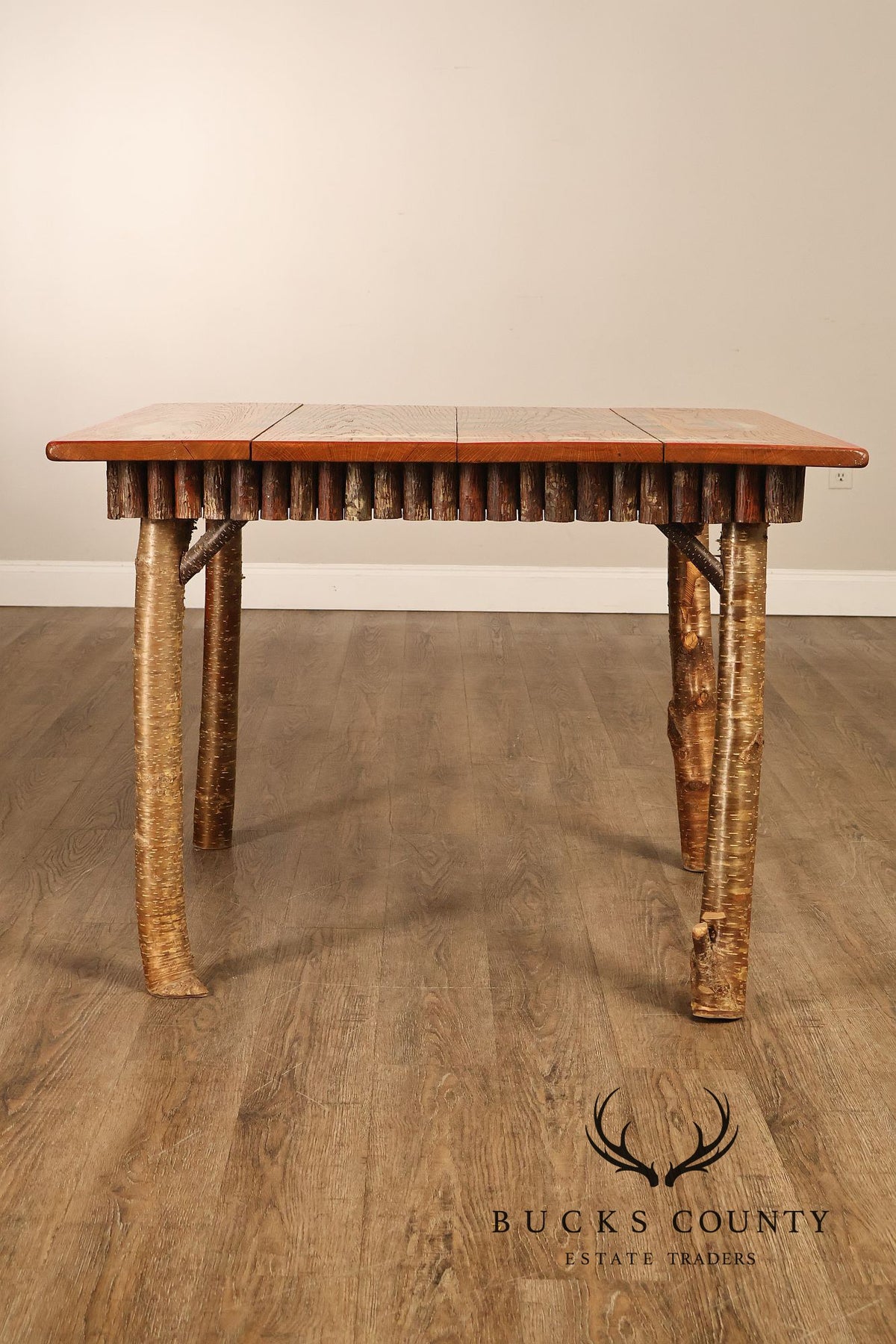 Appalachian Rustic Furnishing Trout and Perch Game Table
