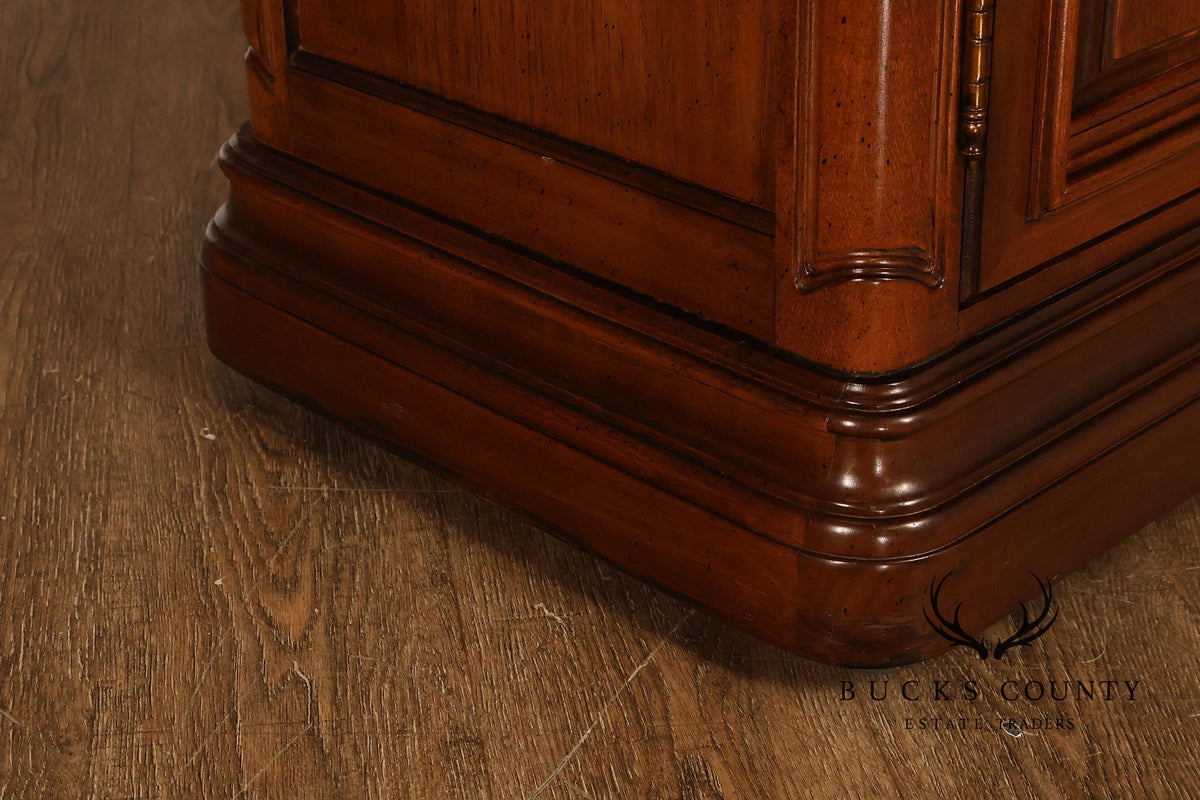 American Drew French Country Style Walnut Flip Top Server