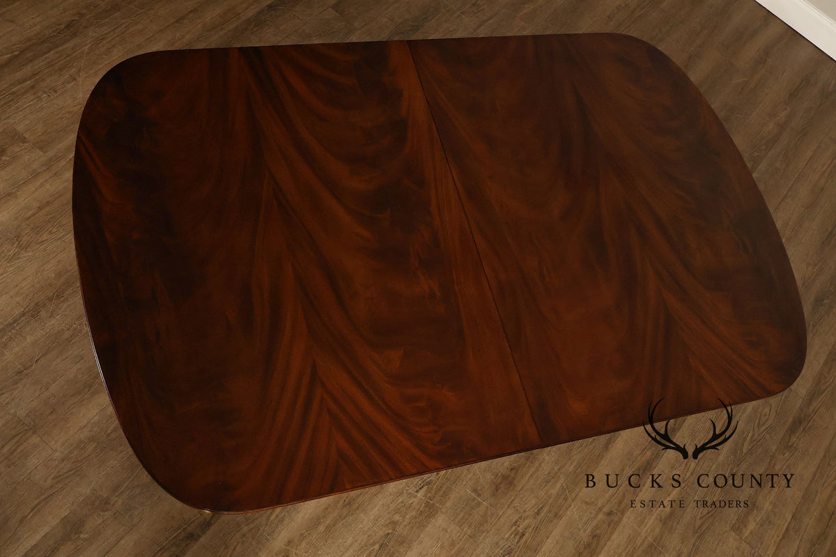 Kindel Flame Mahogany Double Pedestal Dining Table