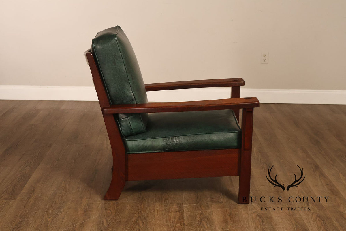 Limbert Arts & Crafts Antique Mission Oak Lounge Chair And Rocking Chair