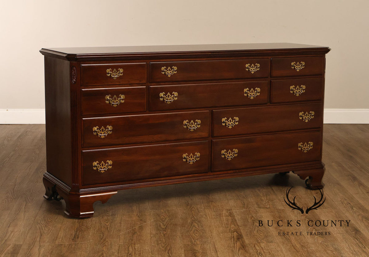 Ethan Allen 'Georgian Court' Cherry Long Dresser