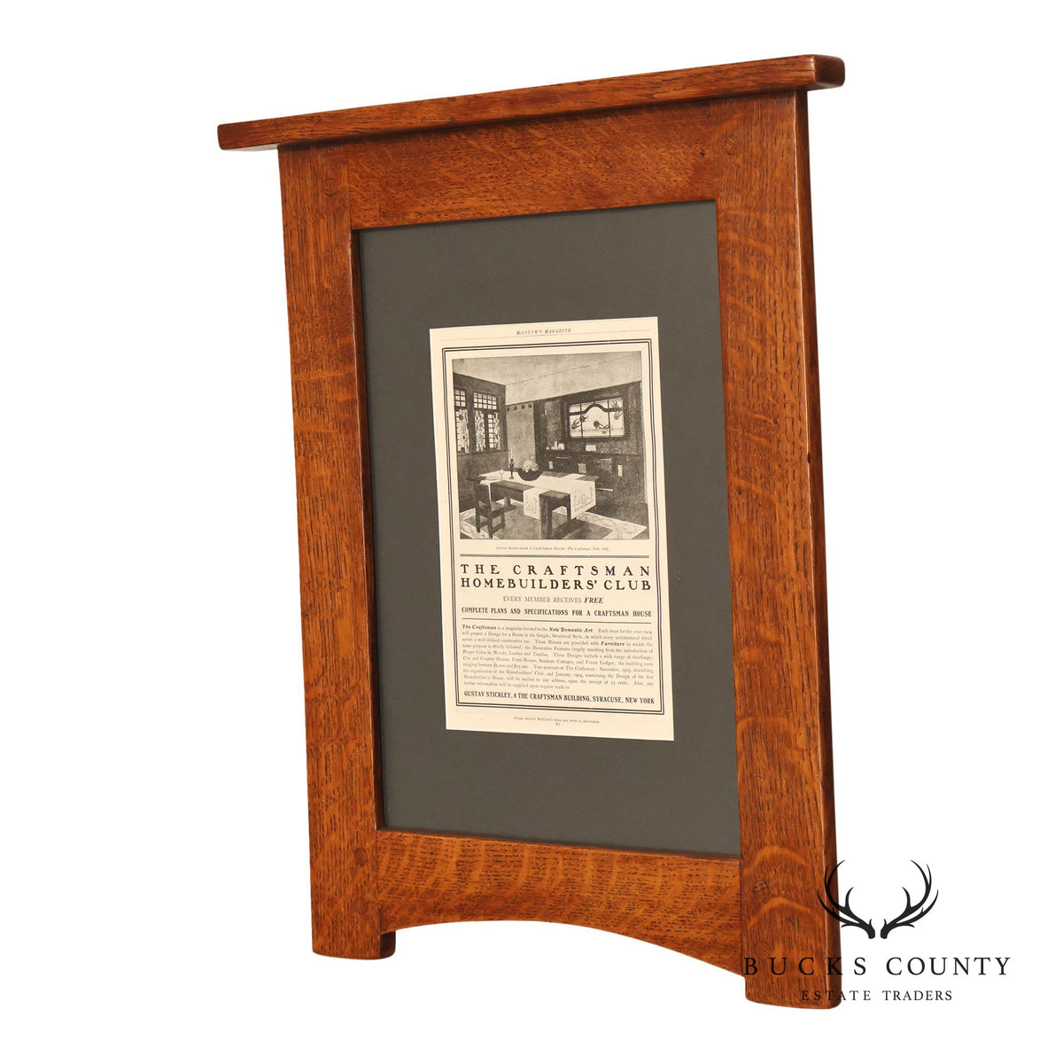 Arts And Crafts Mission Style Quarter Sawn Oak Framed Craftsman Print