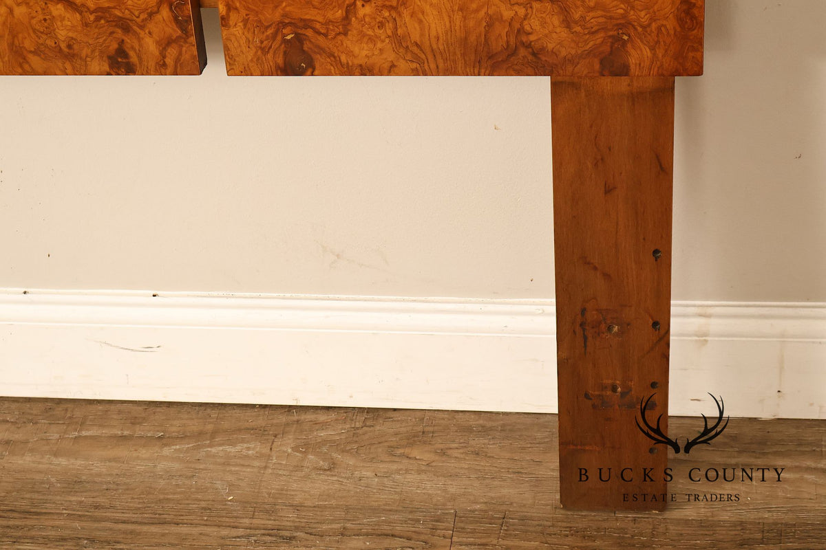 Lane Furniture Alpha Collection Mid Century Modern Burl Wood King Size Headboard
