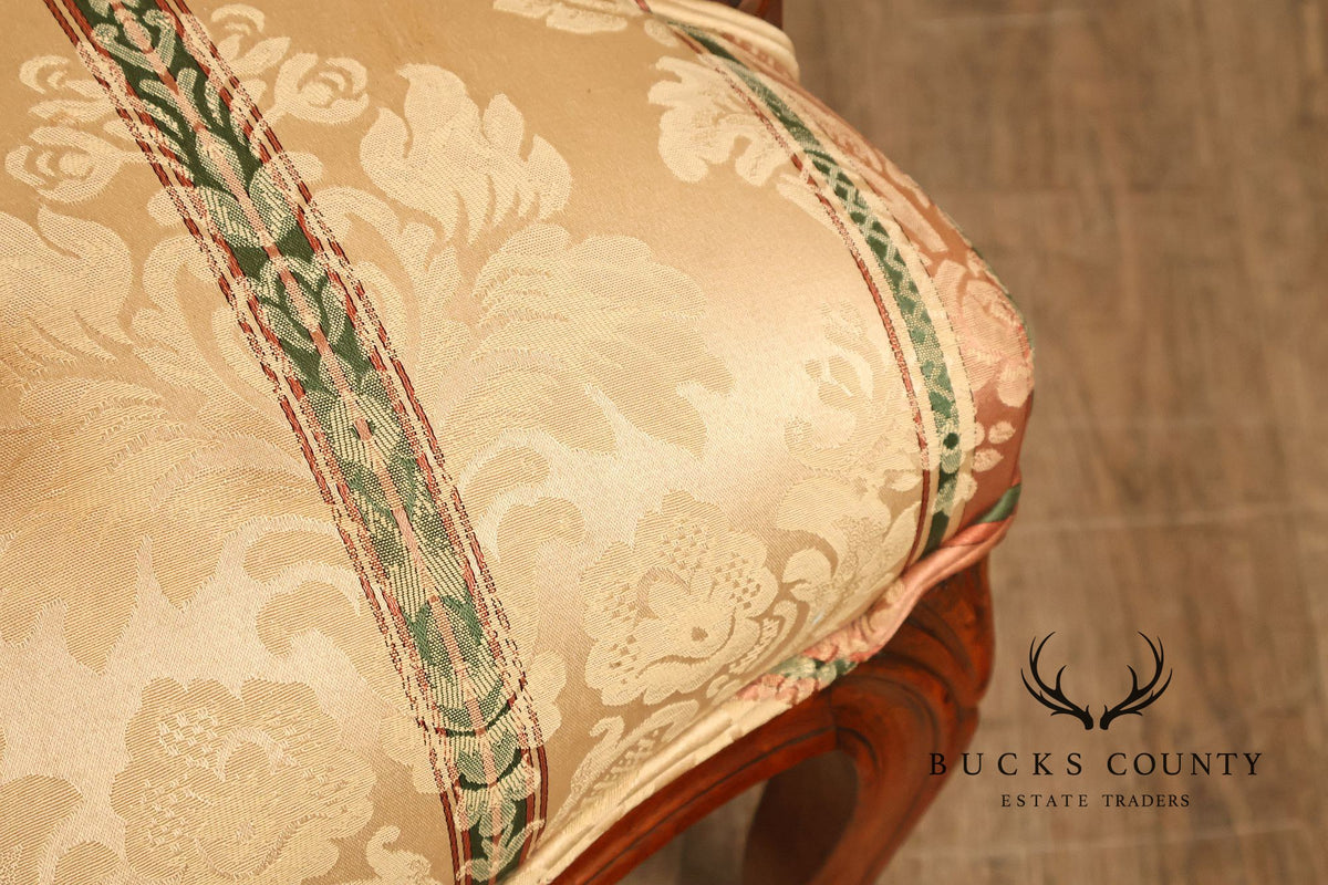 French Louis XV Style Upholstered Armchair