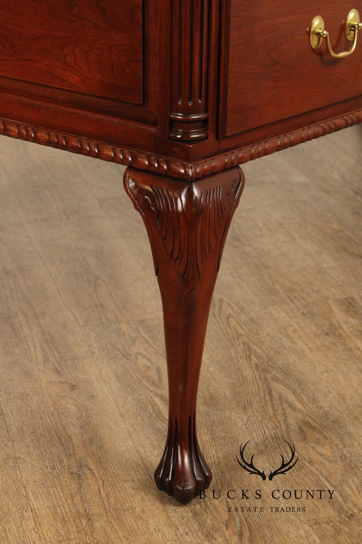 Harden Georgian Style Cherry Leather Top Executive Writing Desk