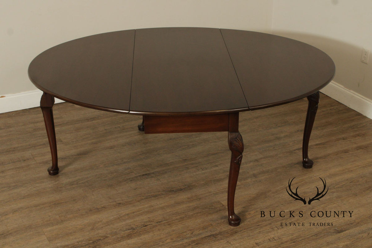 Kittinger Colonial Williamsburg Mahogany Drop Leaf Dining Table