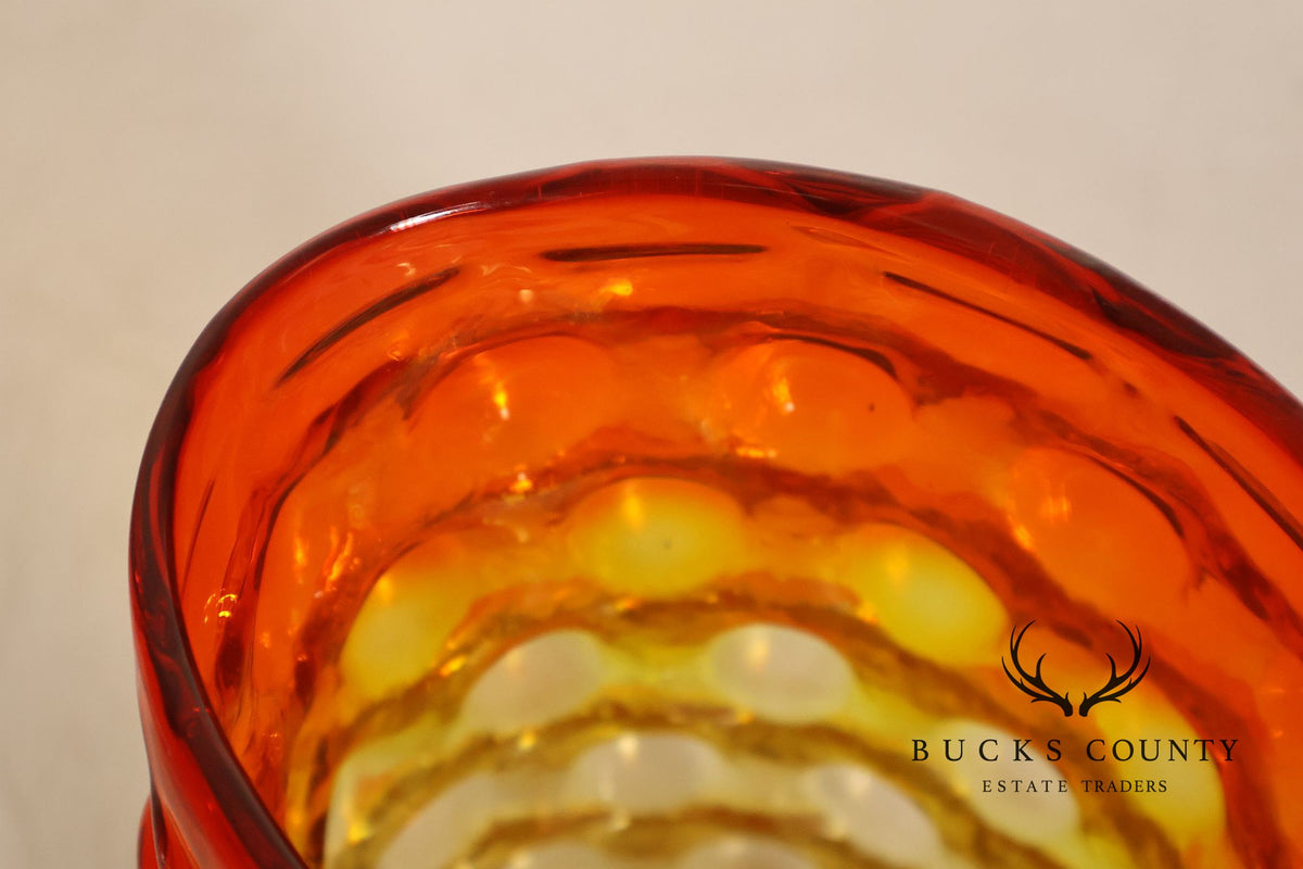 Blenko Mid Century Modern Bubble Glass Vase