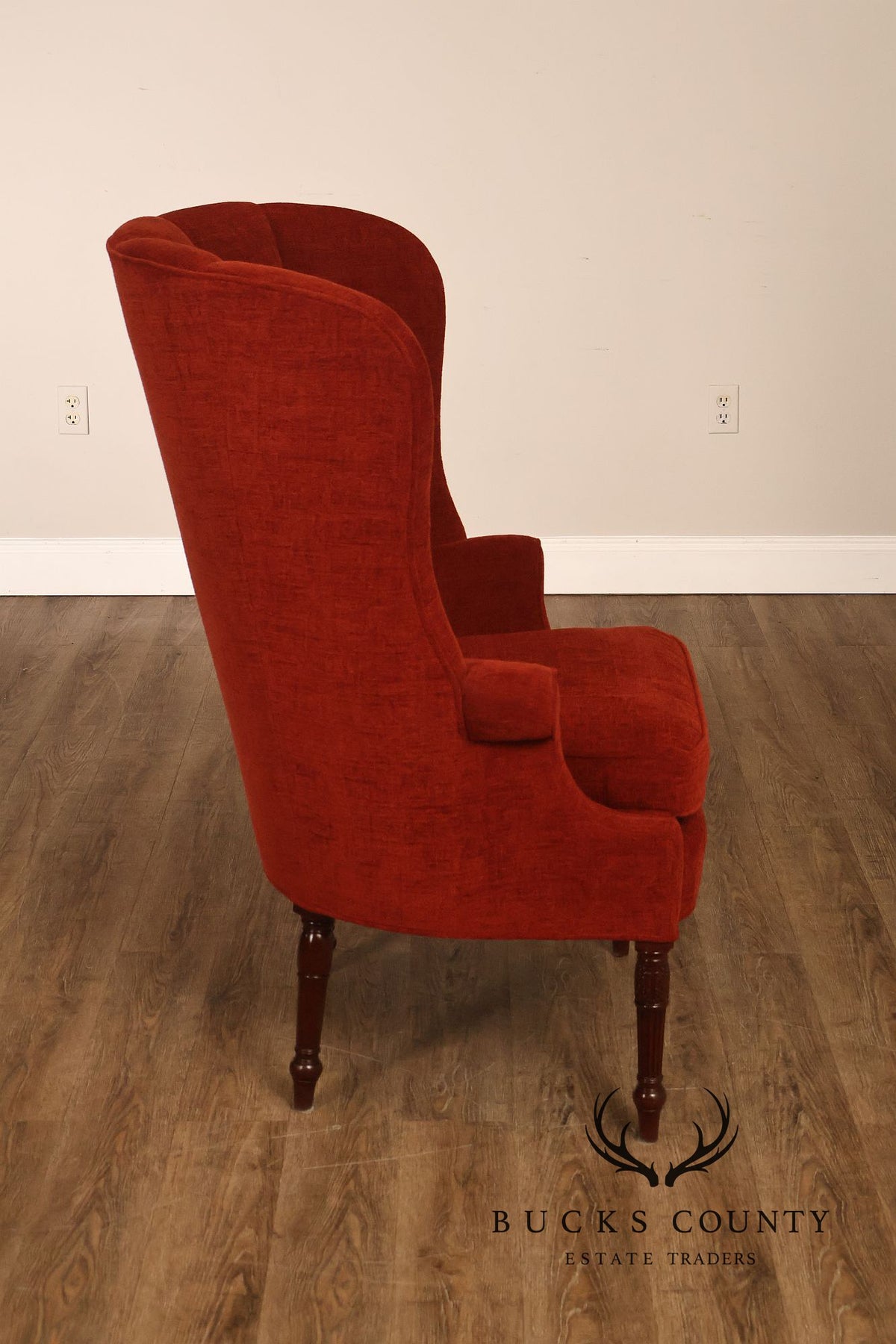 Kindel Grand Rapids Winterthur Collection Mahogany Wing Chair