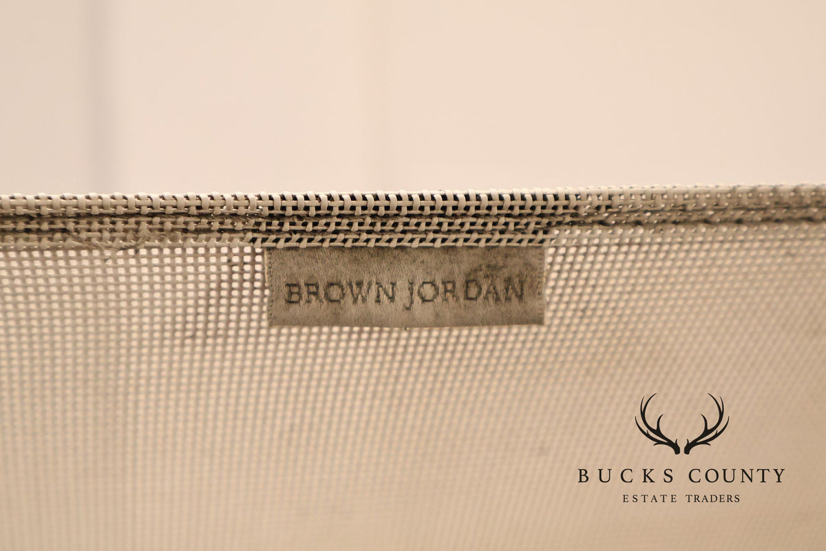 Brown Jordan Quantum Pair Of Contemporary Aluminum Sling Adjustable Chaise Lounge Chairs