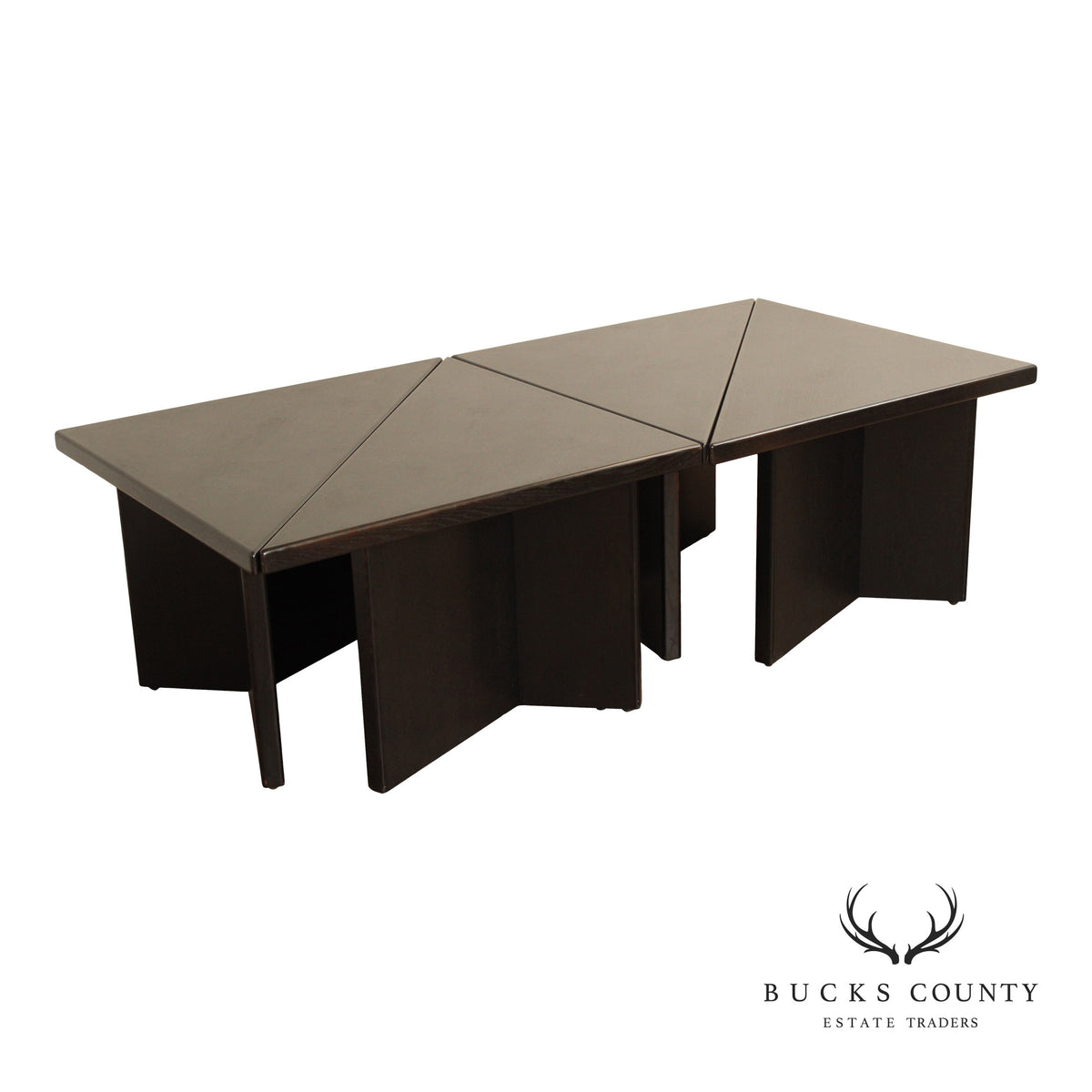 After Frank Lloyd Wright Custom Quality Modern Modular Dining Table