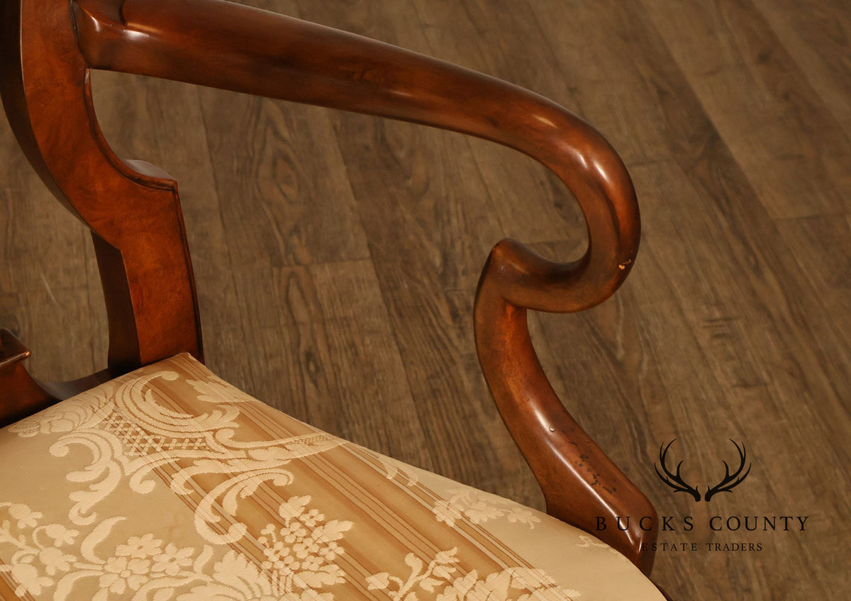 Baker Furniture 'Stately Homes' Set of Ten Walnut Dining Chairs