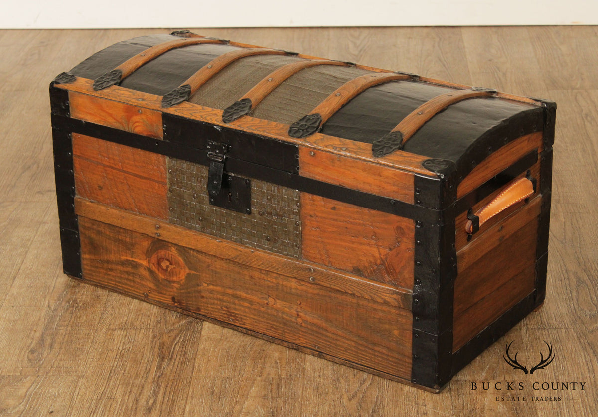 Antique Restored  Steamer Travel Trunk
