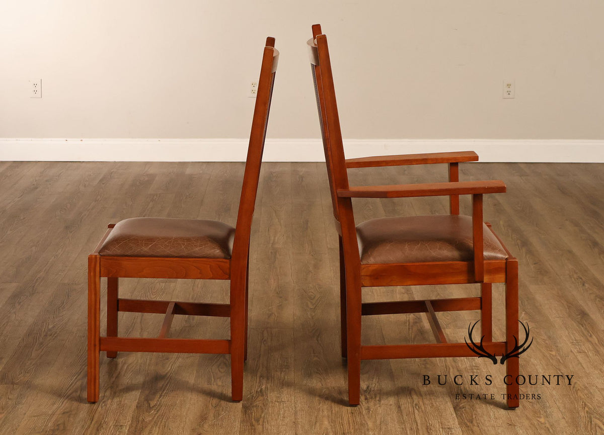 Stickley Mission Collection Set Of 6 Cherry Dining Chairs
