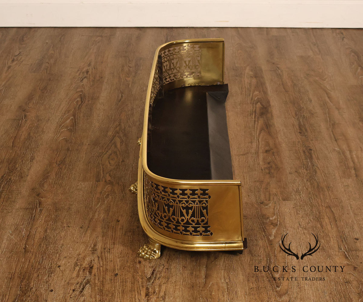Federal Style Brass Fireplace Fender