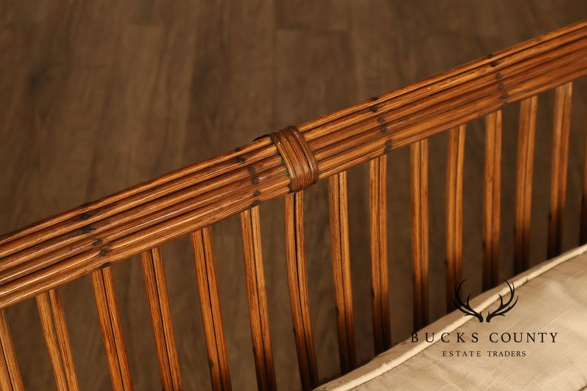 Antique Split Reed Rattan Sofa