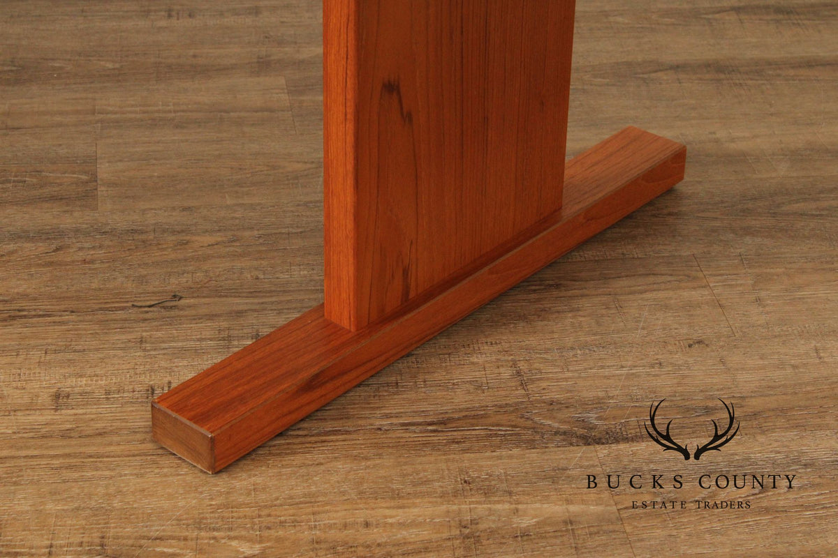 Gangsø Mobler Danish Modern Tile Inset Teak Drop Leaf Dining Table