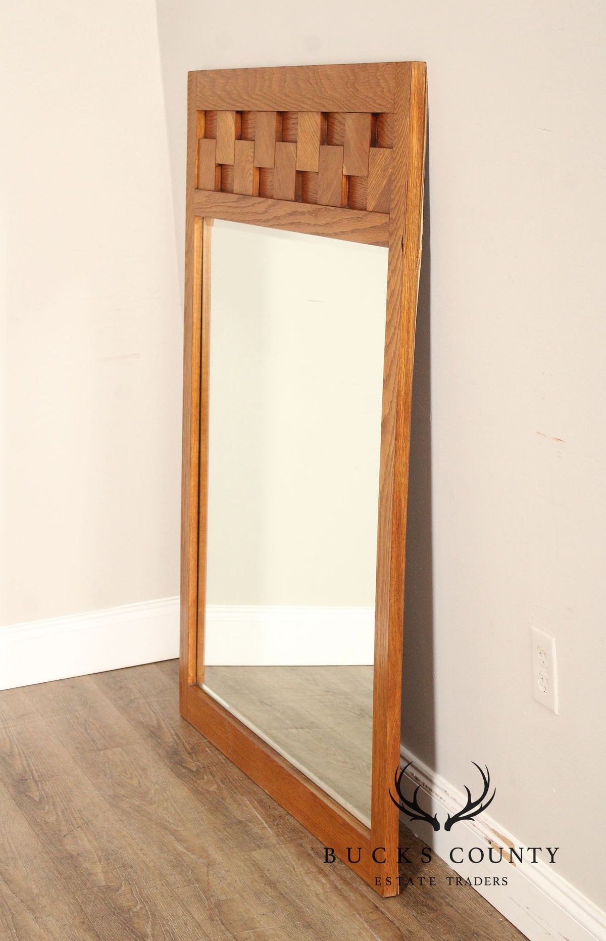 Lane Brutalist Oak Wall Mirror