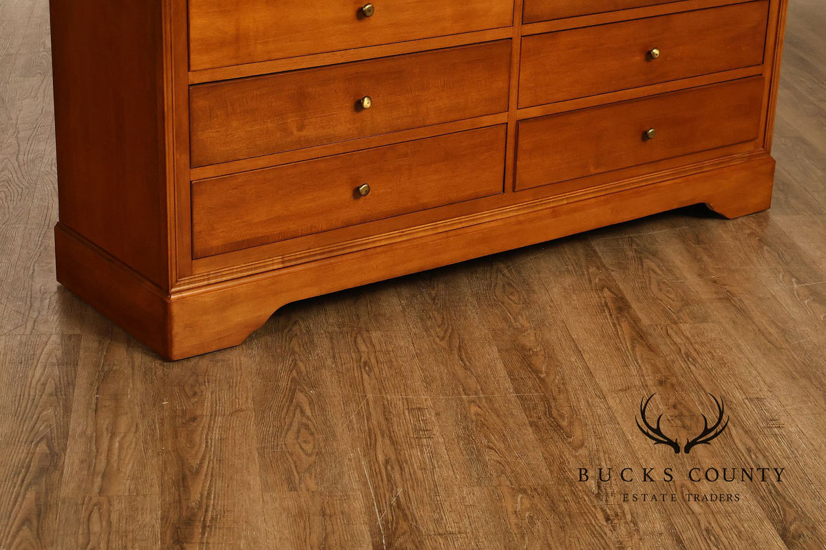 HPL Shermag Louis Philippe Style Cherry Eight-Drawer Dresser