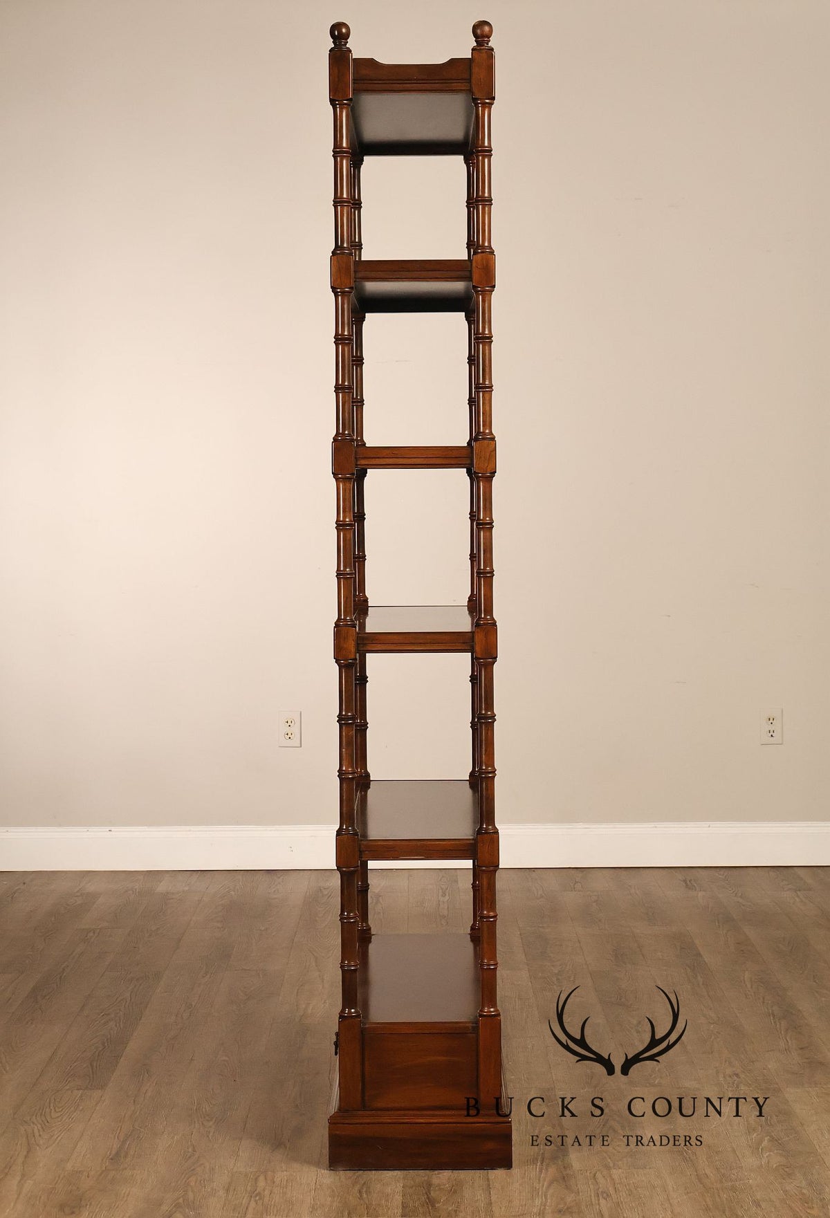 Ethan Allen 'Georgian Court' Faux Bamboo Etagere