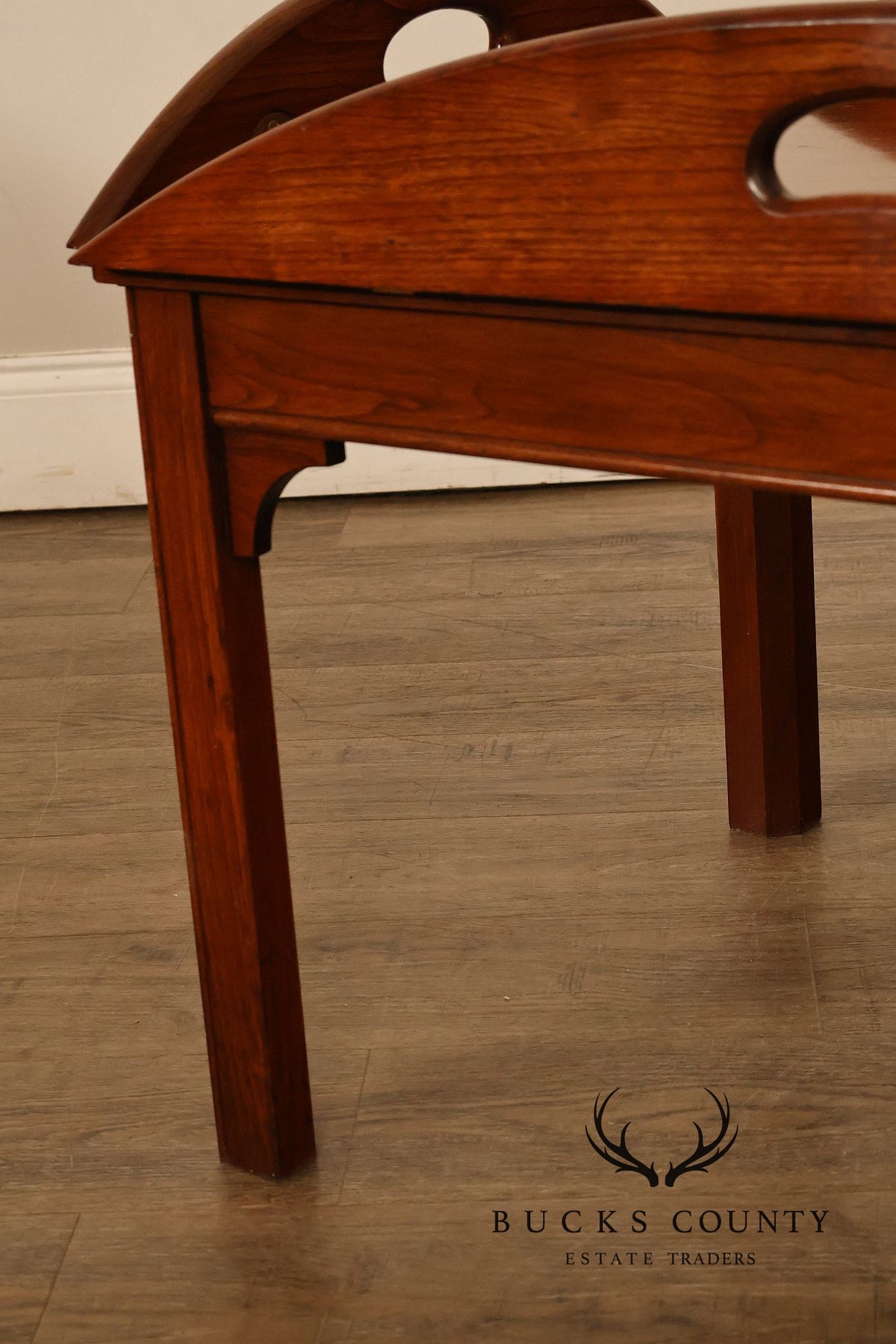 Chippendale Style Cherry Butler's Tray Coffee Table