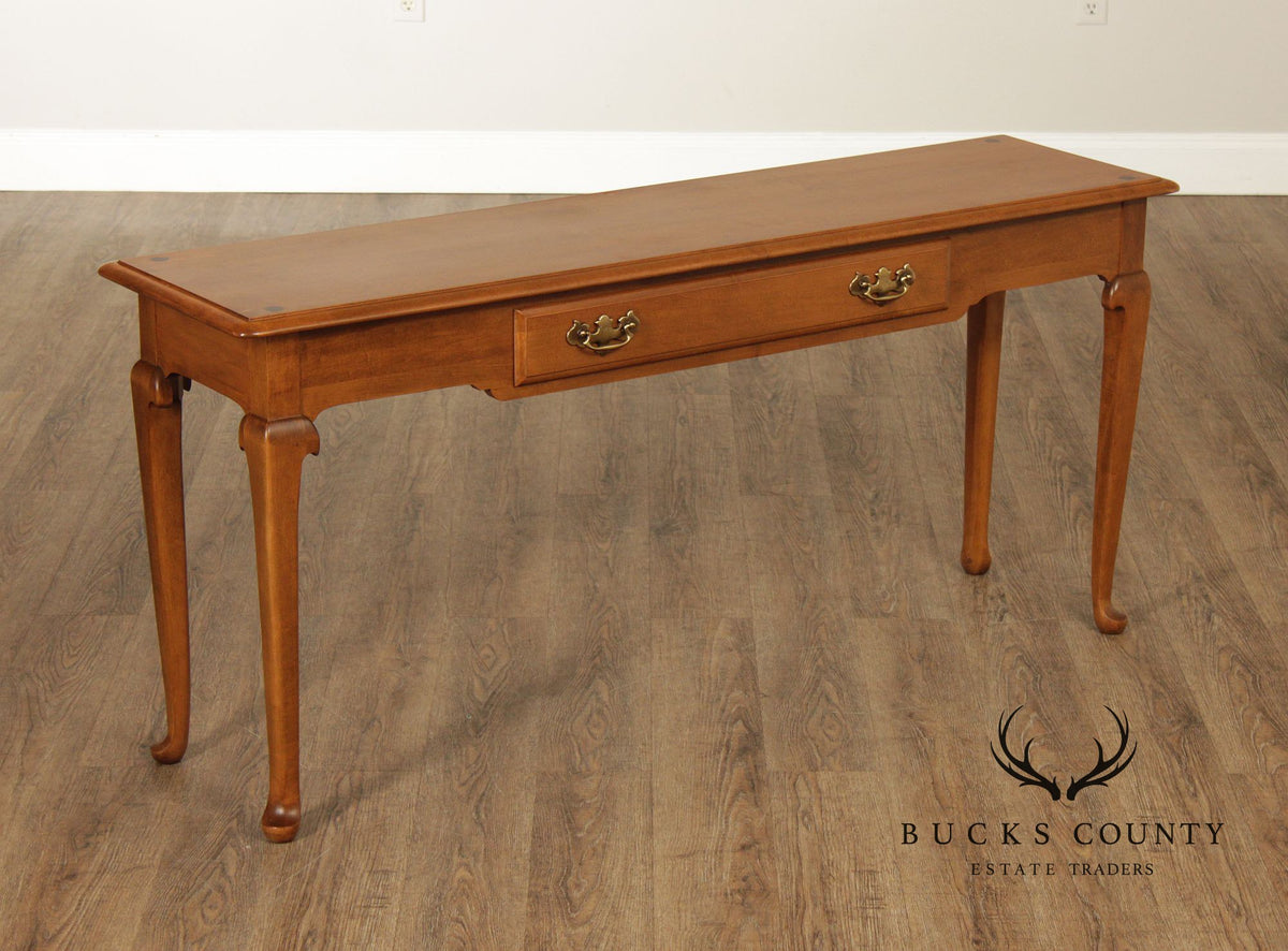 Ethan Allen Heirloom Nutmeg Solid Maple Console Table