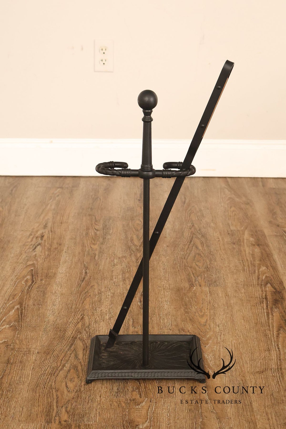 Bradley & Hubbard Fireplace Poker and Stand