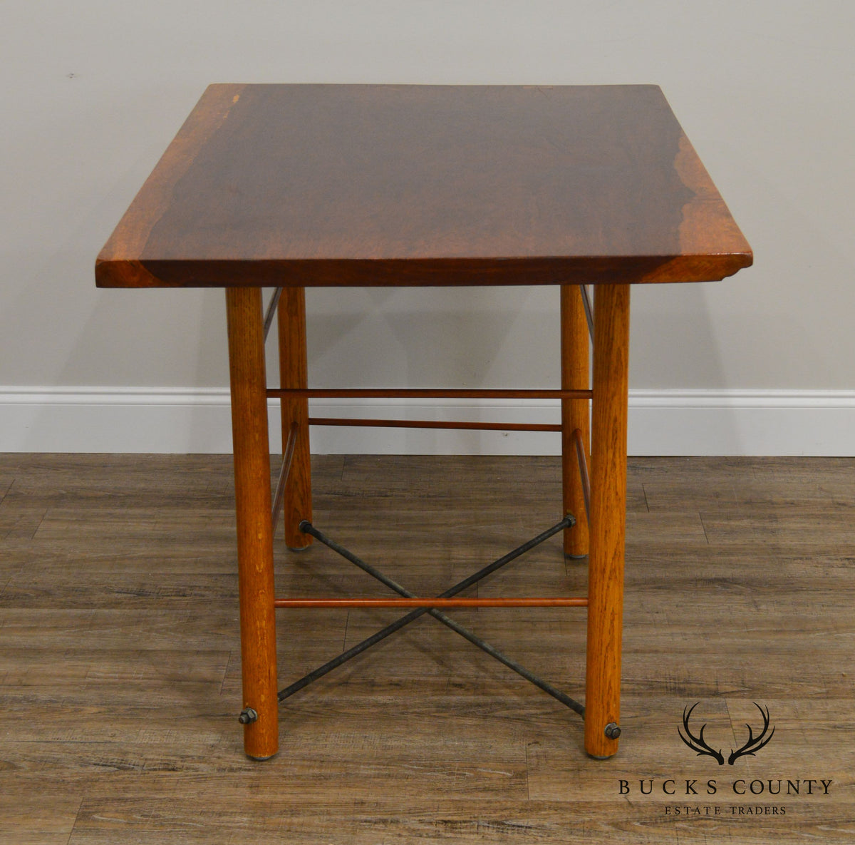 Exotic Rosewood top Studio Crafted Table with Bowtie and Cross