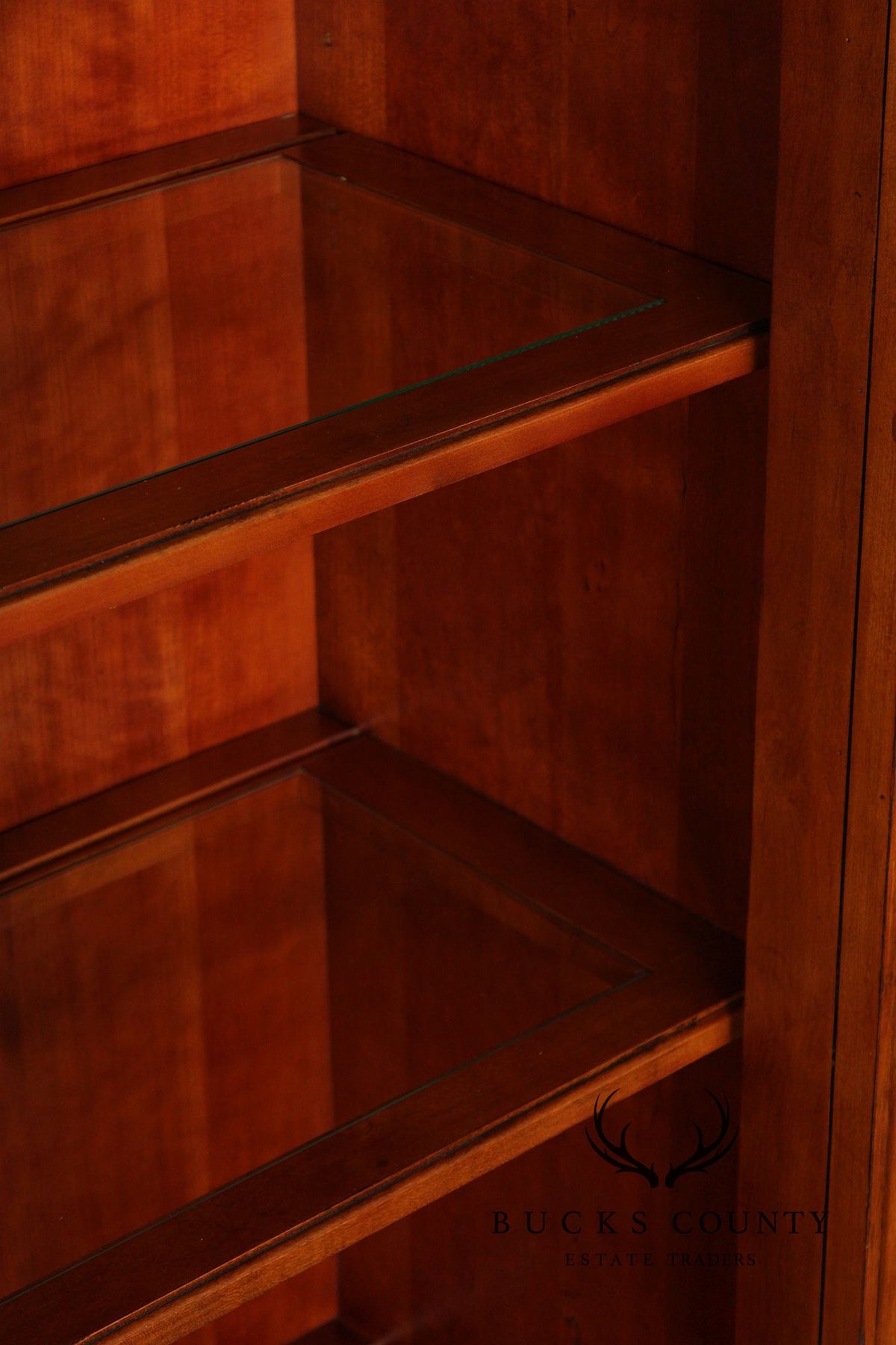 Ethan Allen Louis Philippe Style Burl Wood China Cabinet