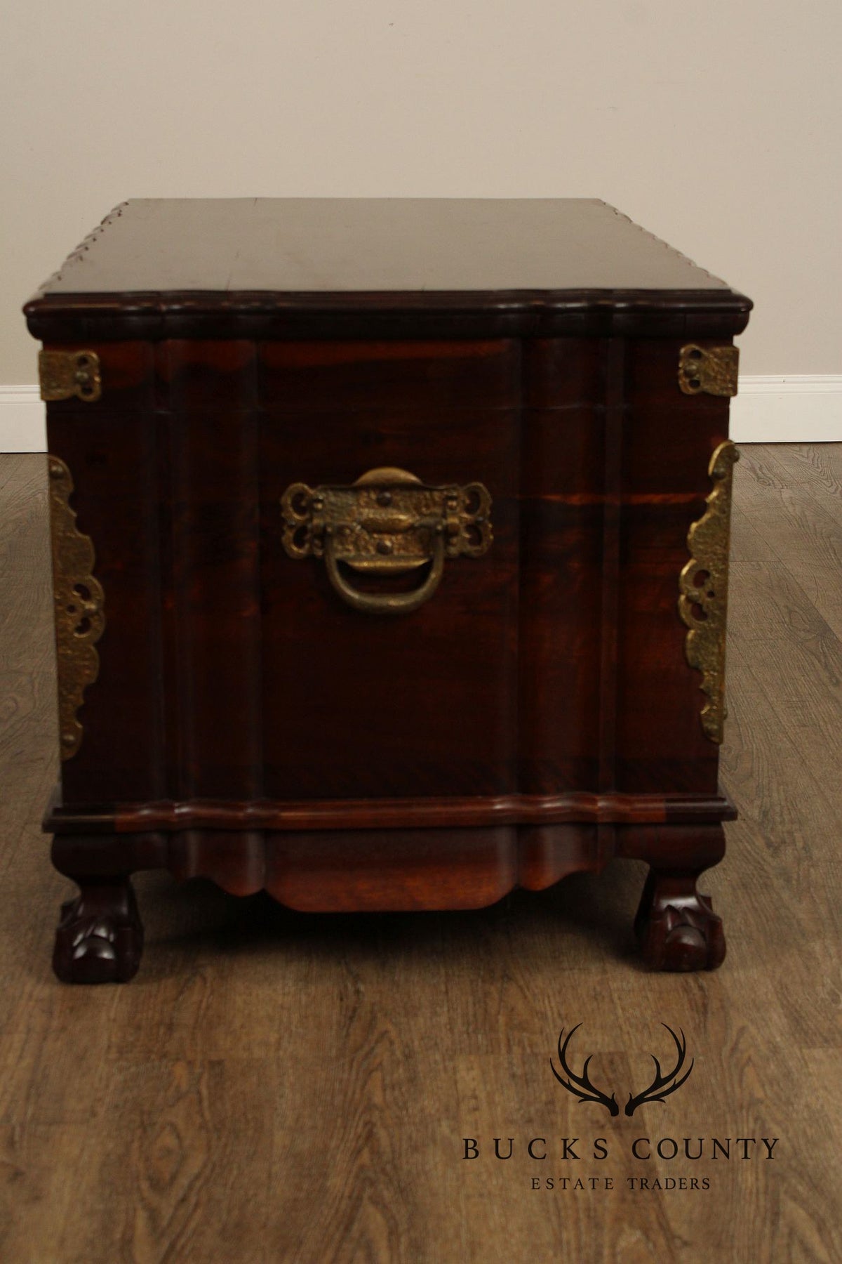 Colonial Style Hardwood And Cedar Trousseau Chest
