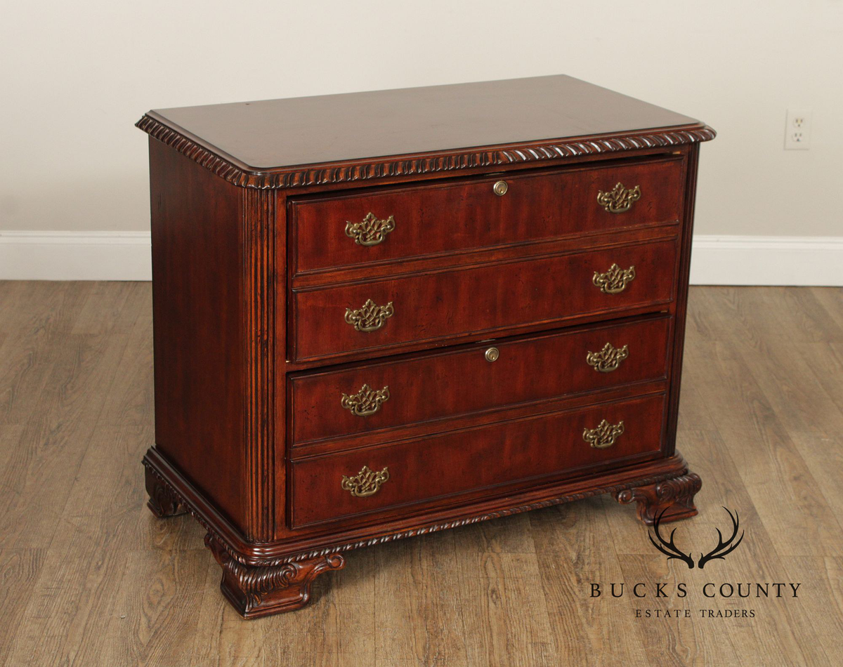 Hooker Furniture 'Seven Seas' Georgian Style Carved Mahogany File Cabinet