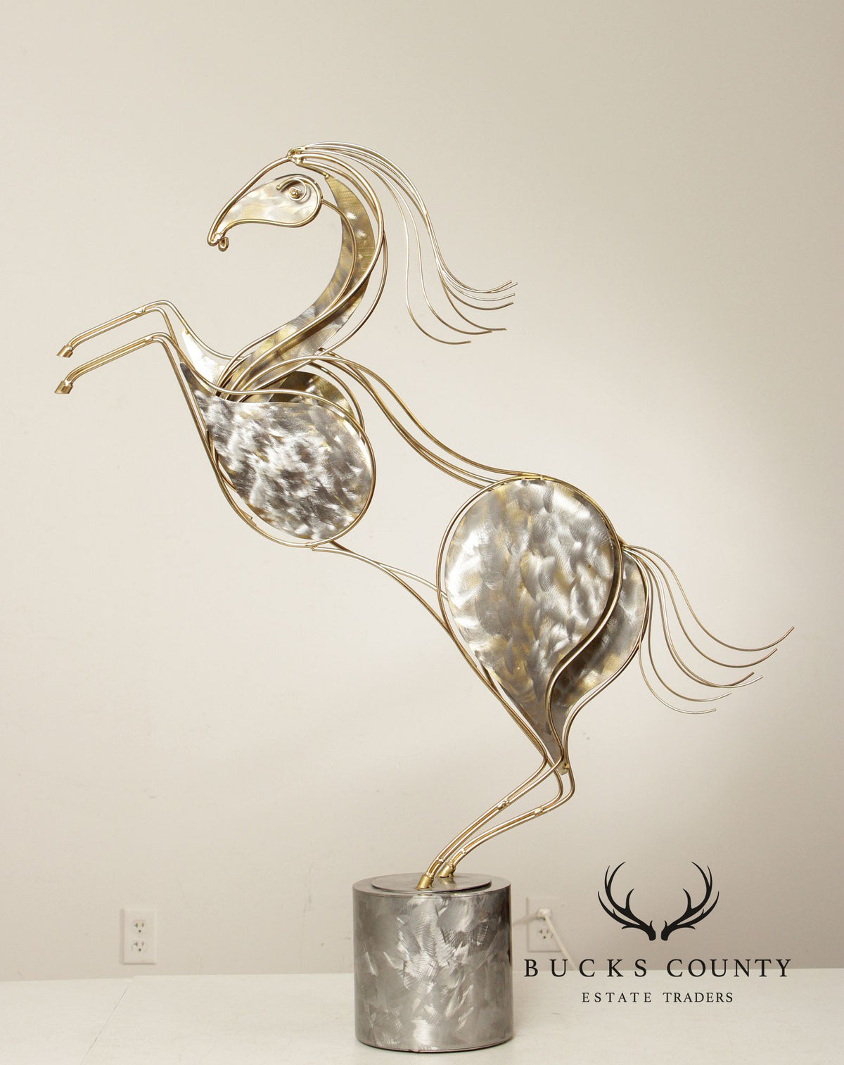 Curtis Jere Post Modern Rearing Horse Sculpture