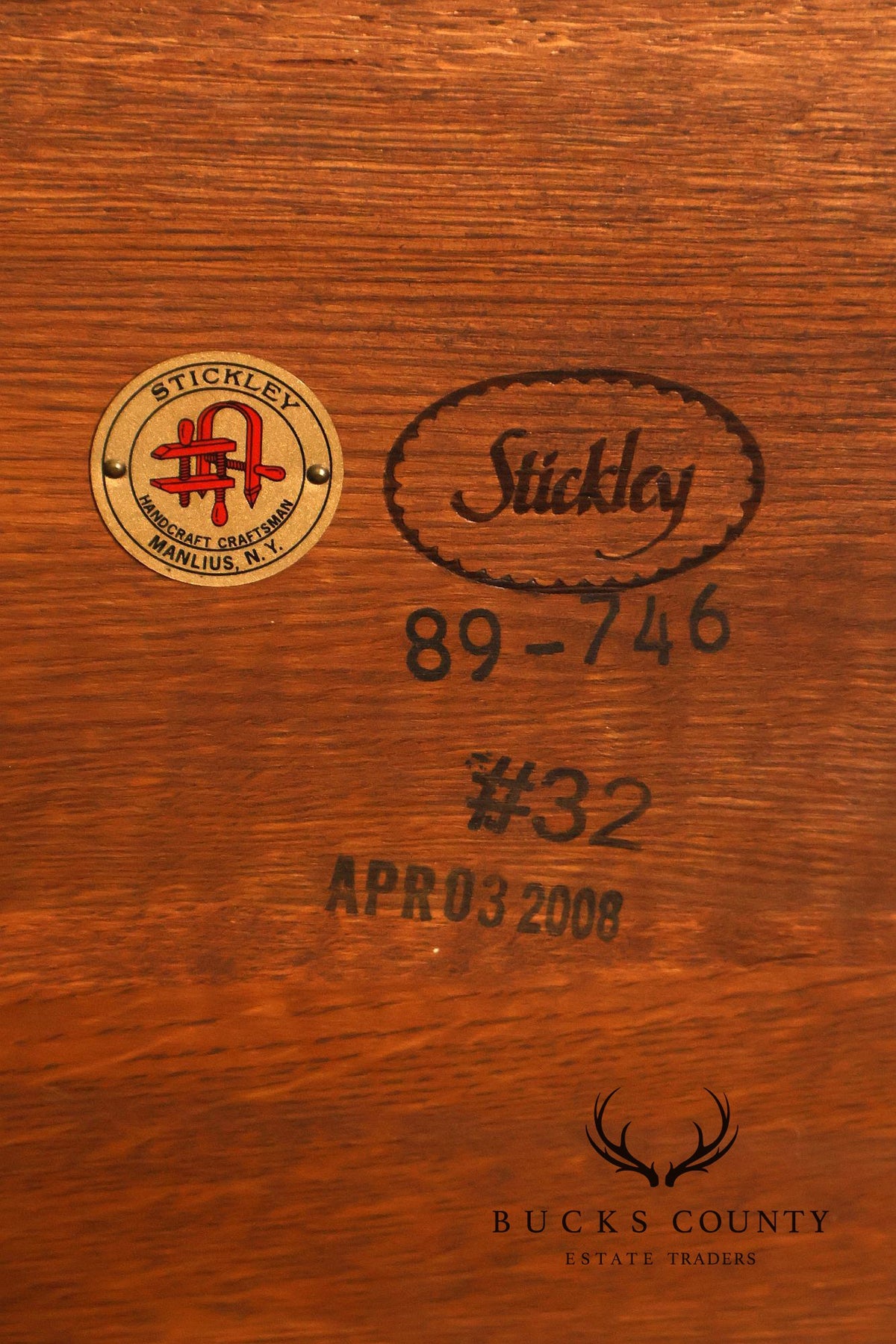 Stickley Mission Collection Oak Spindle Lamp Table